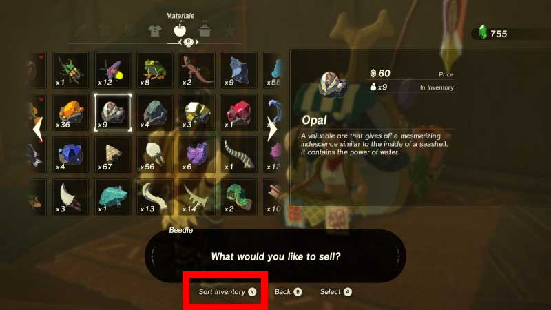 Lots of items, one sort...